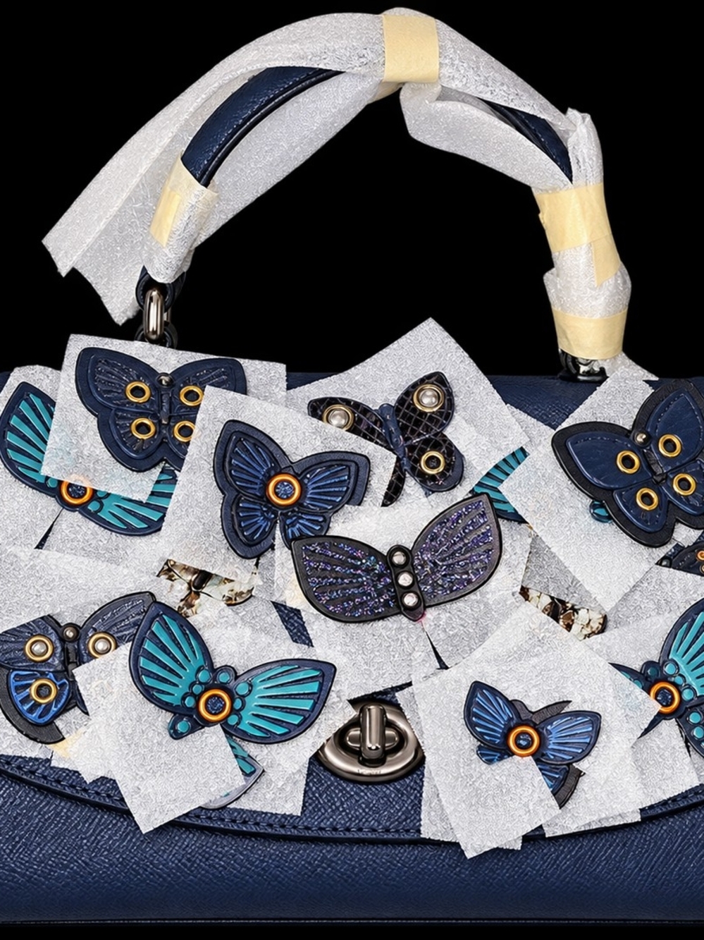 Rare Coach Tilly Butterfly Appliqué Genuine Snakeskin 2-Piece Set NWT  Brand New